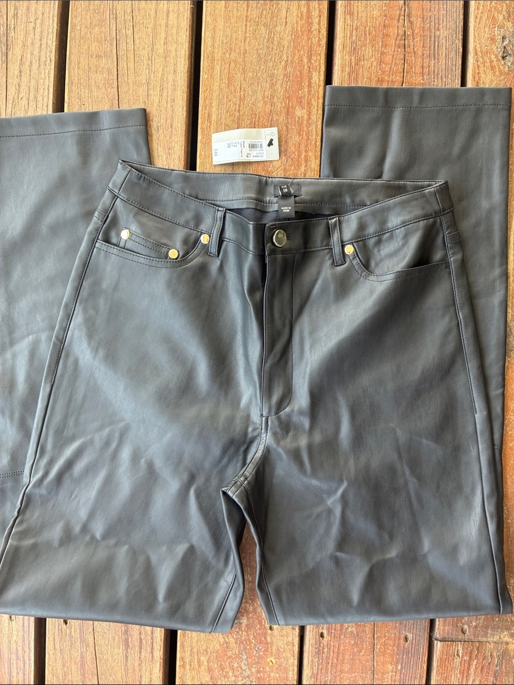 River Island New Faux Leather Pants—8